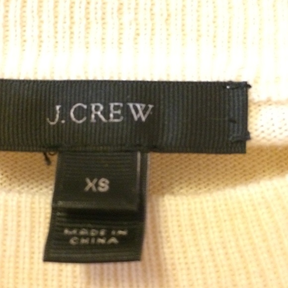 3/$30 J. CREW IVORY RUFFLE SLEEVE CREW NECK SWEATER XS - Picture 5 of 7